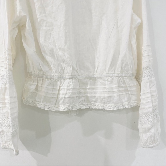 Marea 100% cotton Victorian blouse in off-white - Picture 9 of 14
